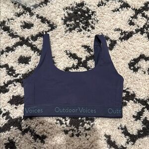 Outdoor Voices Deep Blue Sports Bra Medium